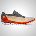 ON Cloudboom Running Shoes for Men - Kaki/Coral MX-1NQLH