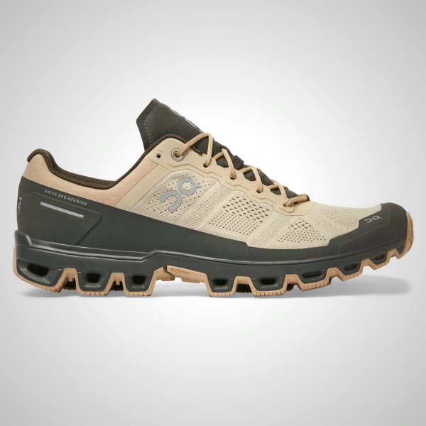 ON Cloudventure Trail Running Shoes for Men - Kaki/Black